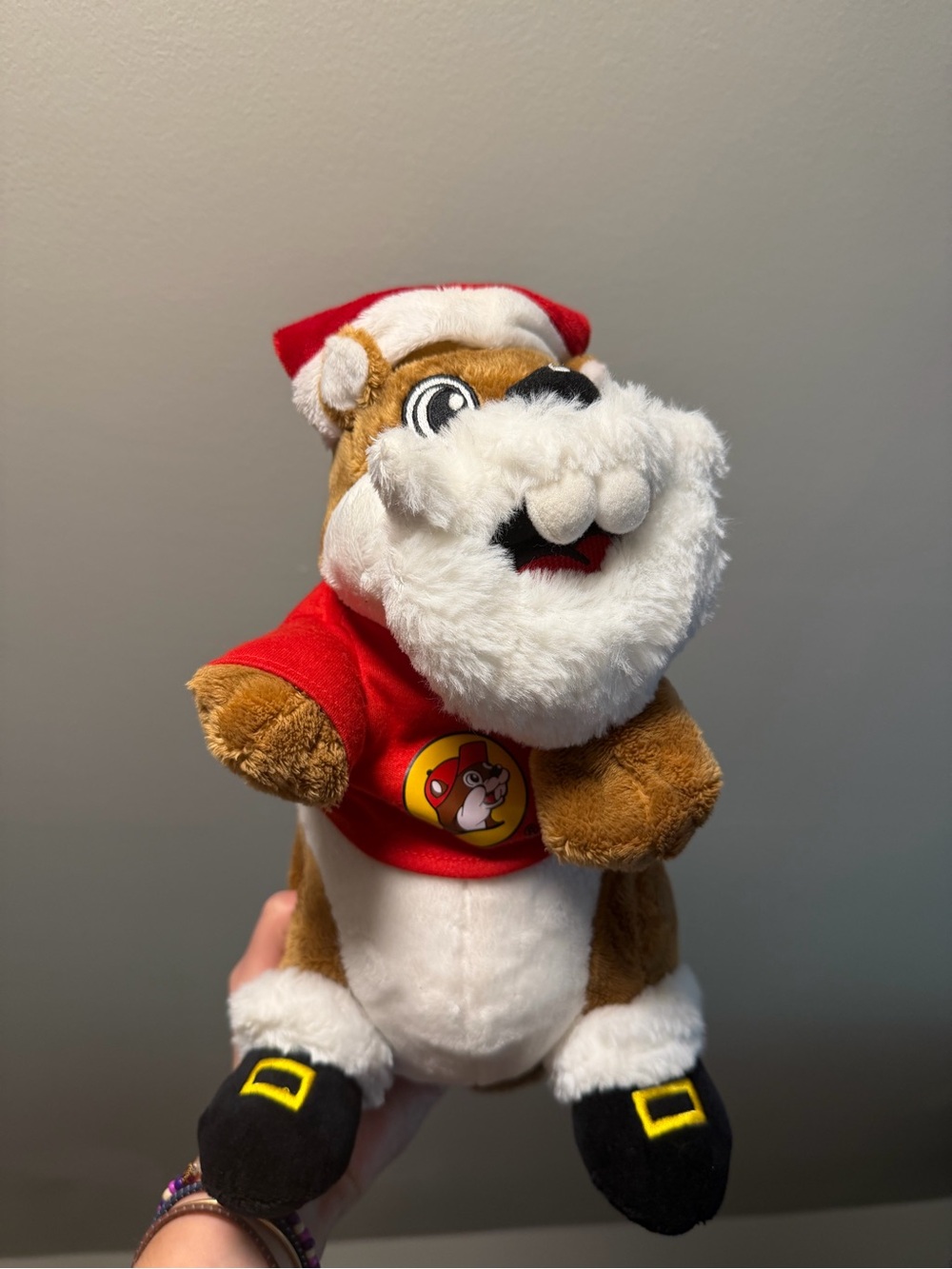 Buc-ee's Holiday Beaver Plush - Red & Brown Santa Outfit